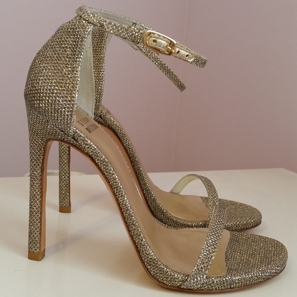 Stuart Weitzman Nudist in Platinum Noir